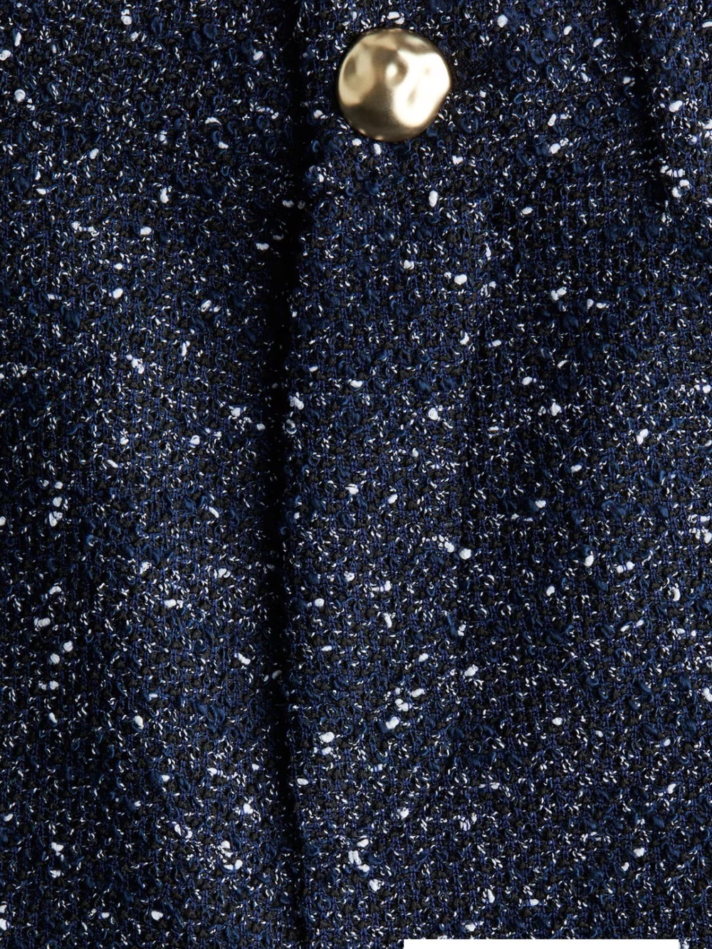 H&M Bouclé Tweed High Rise Wide Leg Pants Navy Blue Size Large - Picture 8 of 9